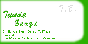 tunde berzi business card